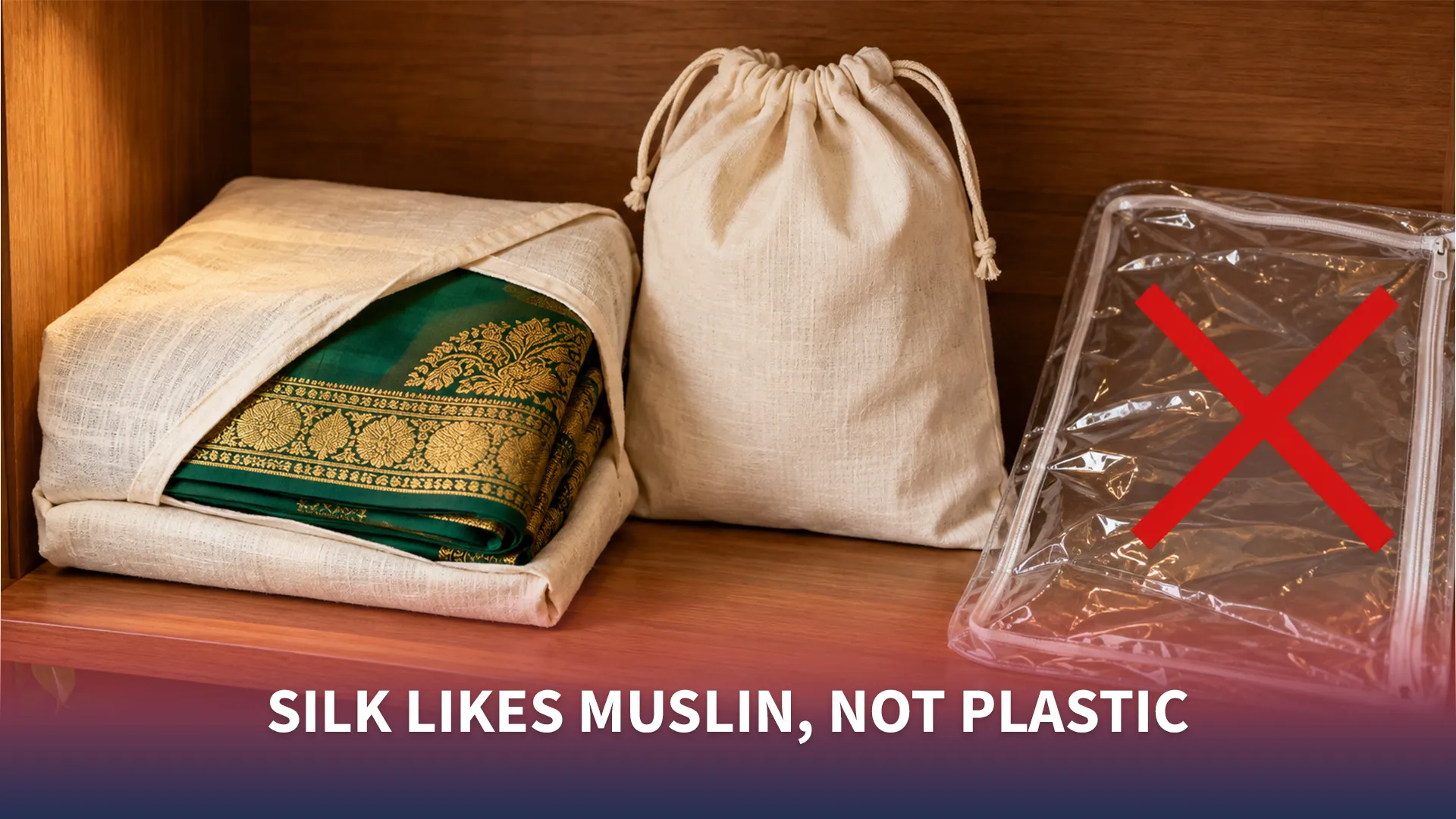 Silk Likes Muslin, Not Plastic - Silk saree storage guide