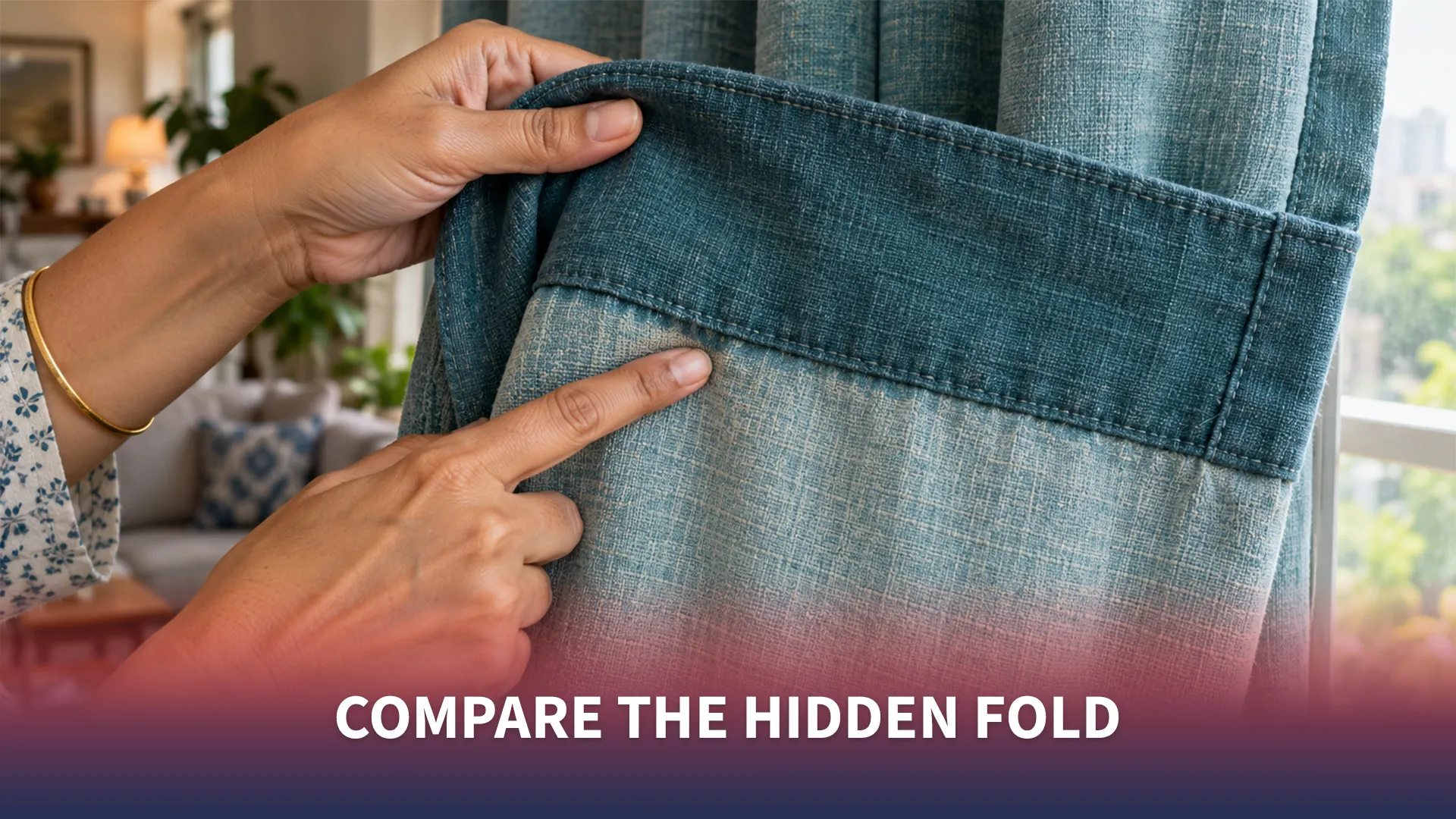 Compare the Hidden Fold - Checking garment hems and folds for true fading